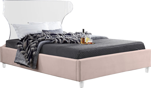 Ghost Pink Velvet King Bed image