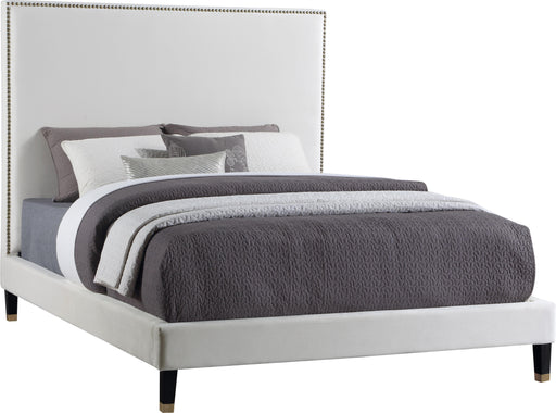 Harlie Cream Velvet King Bed image