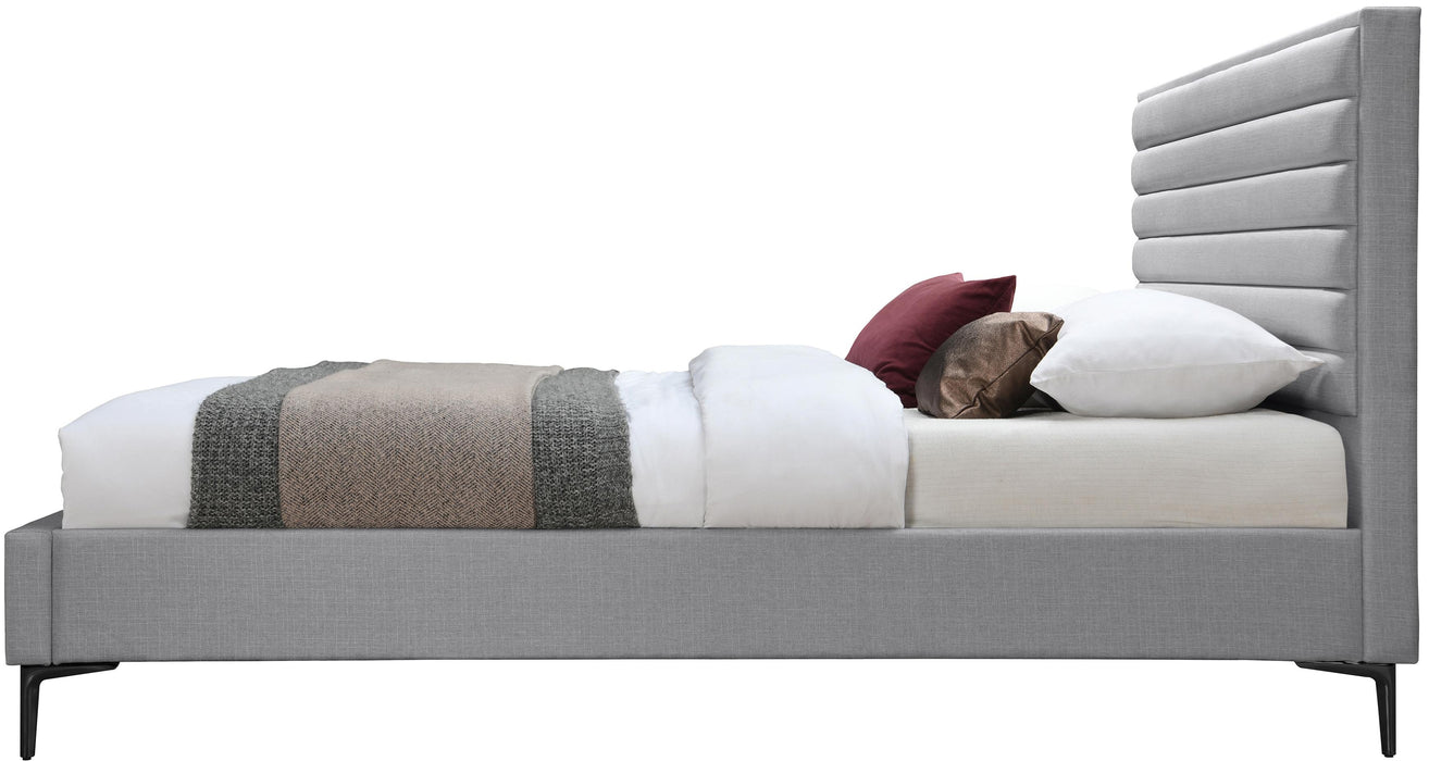 Hunter Grey Linen Queen Bed