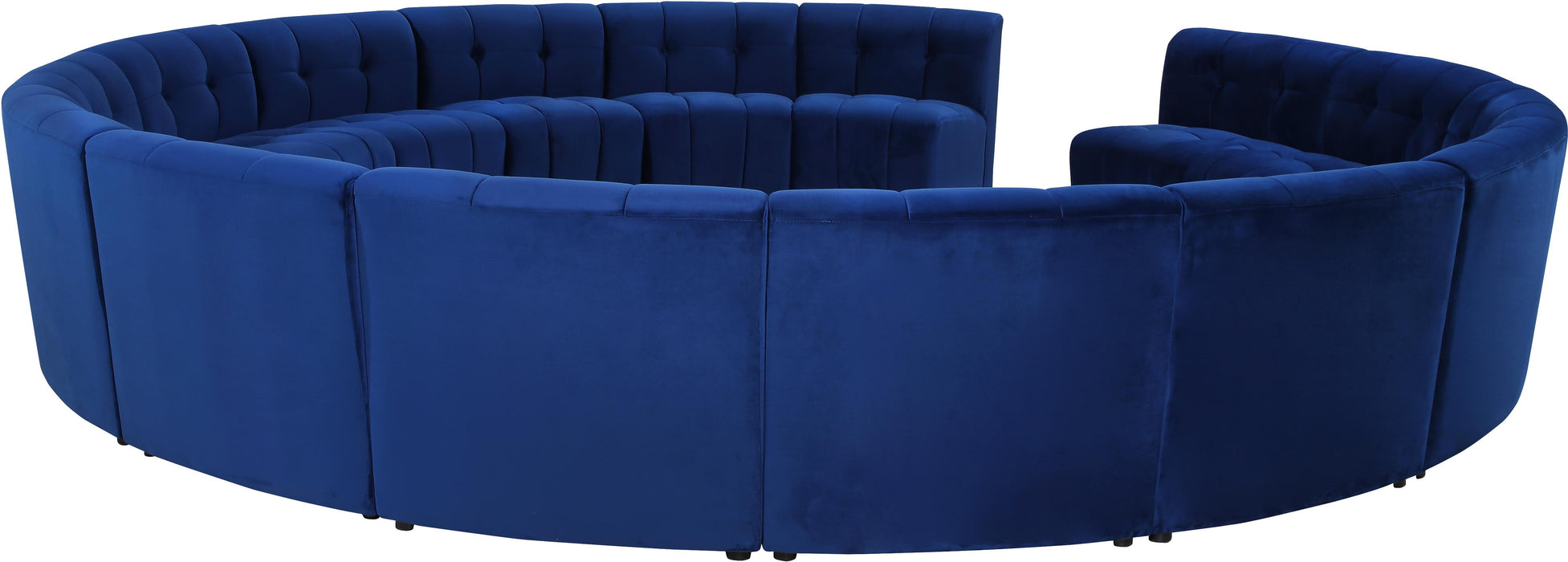 Limitless Navy Velvet 15pc. Modular Sectional