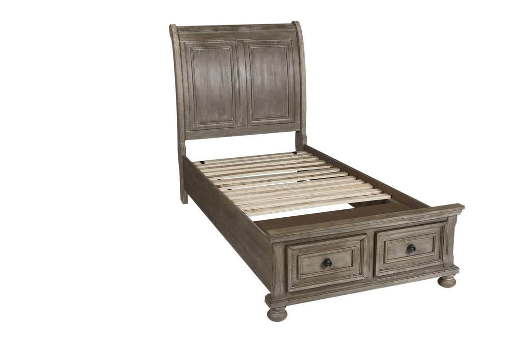 New Classic Furniture Allegra Youth Twin Storage Bed in Pewter