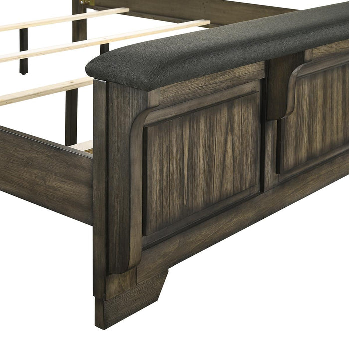 New Classic Furniture Ashland King Panel Bed in Rustic Brown