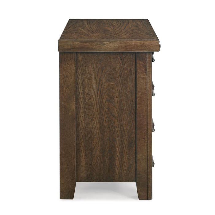 New Classic Furniture Fairfax 3 Drawer Nightstand in Medium Oak