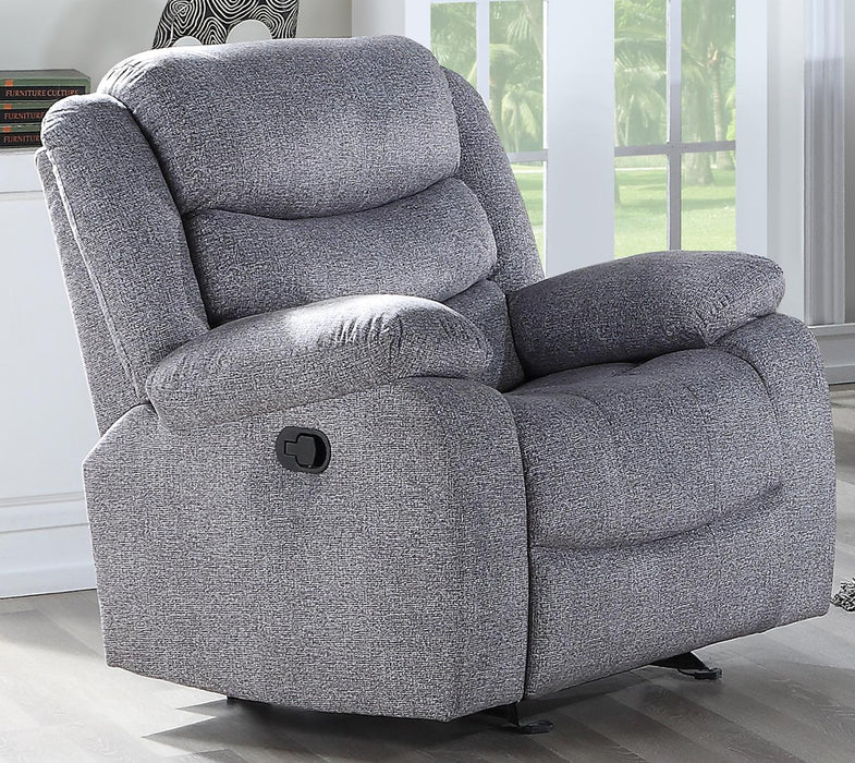 New Classic Furniture Granada Glider Recliner in Gray