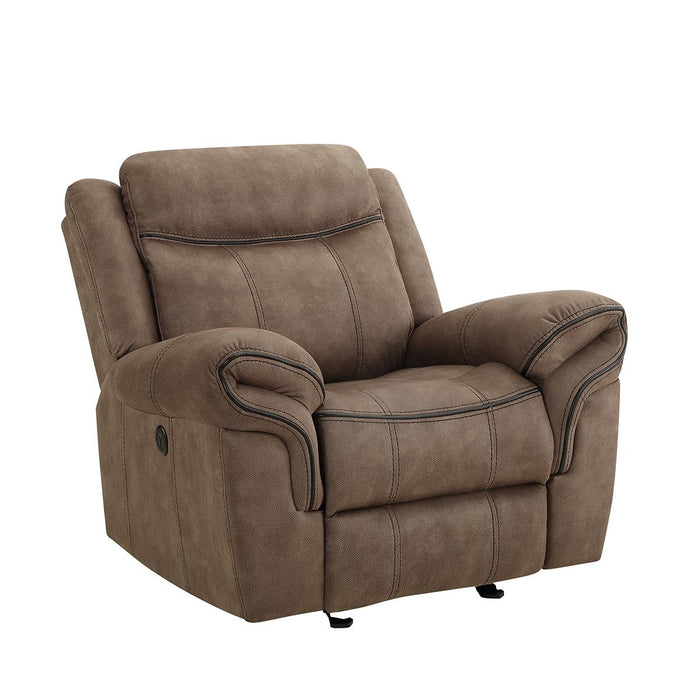 New Classic Furniture Harley Glider Recliner with Power Footrest in Light Brown image