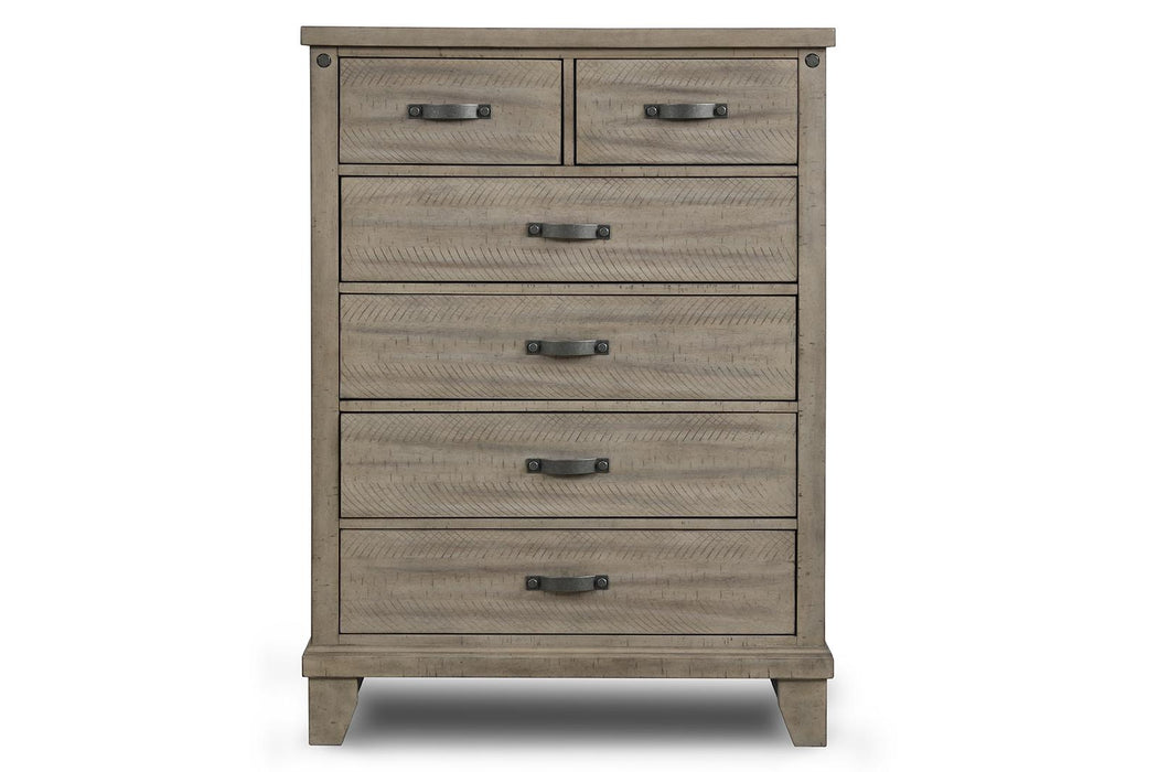 New Classic Furniture Marwick 6 Drawer Chest in Sand