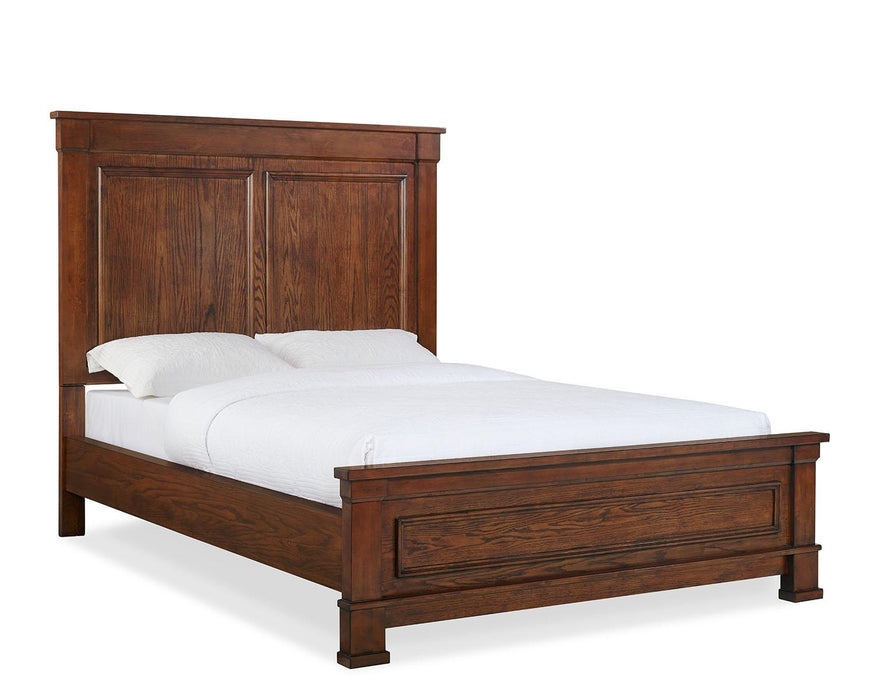 New Classic Furniture Providence King Panel Bed in Dark Oak