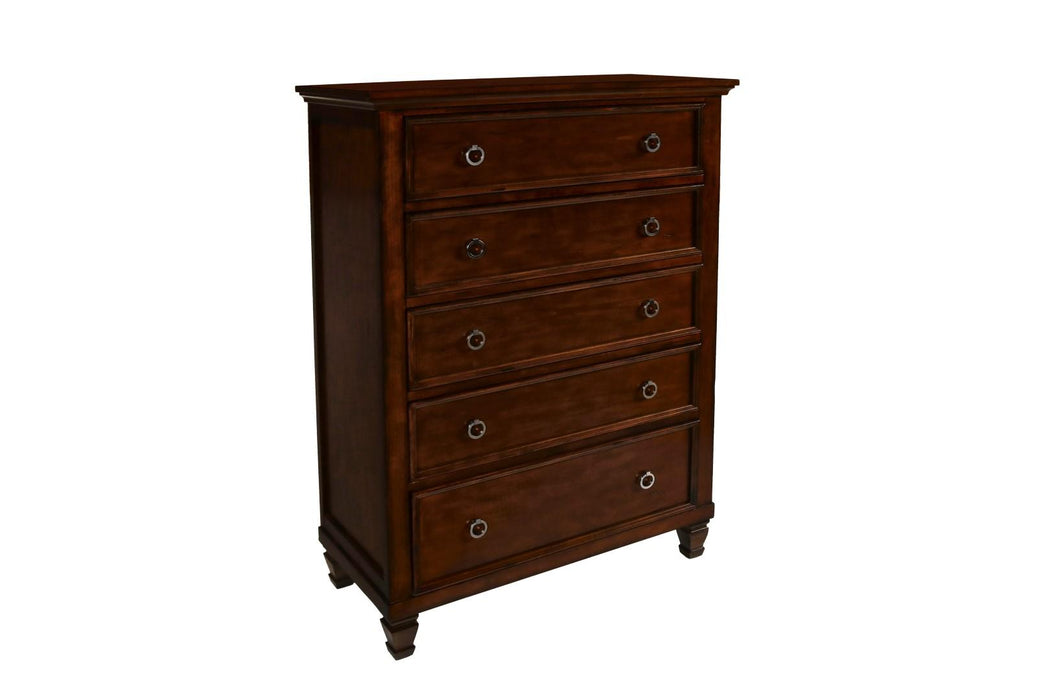 New Classic Furniture Tamarack Chest in Brown Cherry