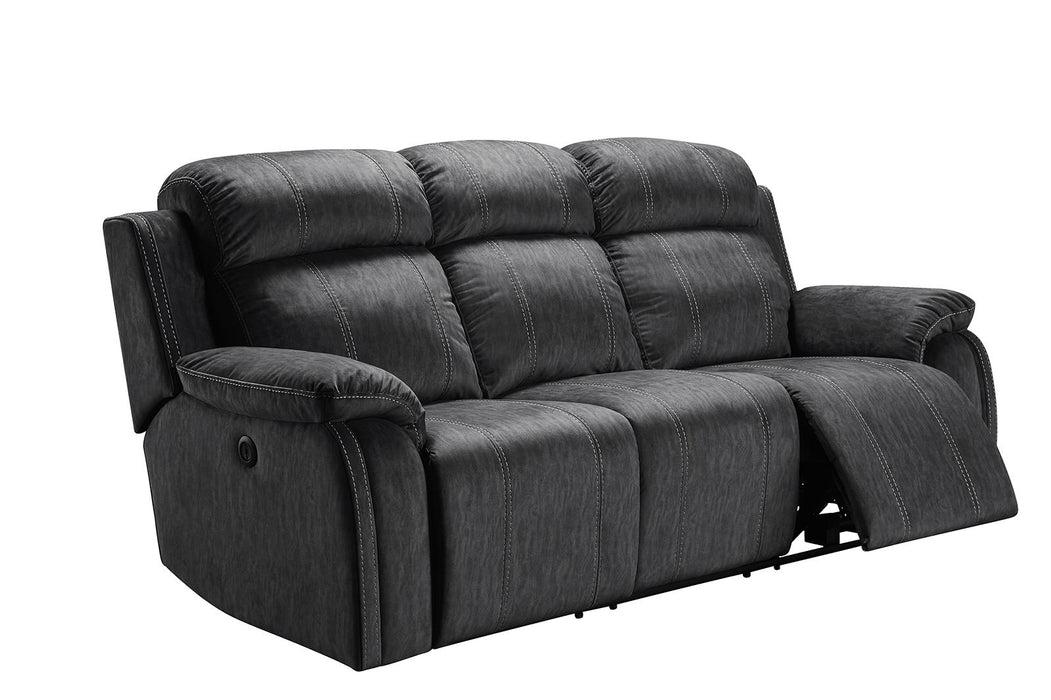 New Classic Furniture Tango Dual Recliner Sofa with Power Footrest in Shadow