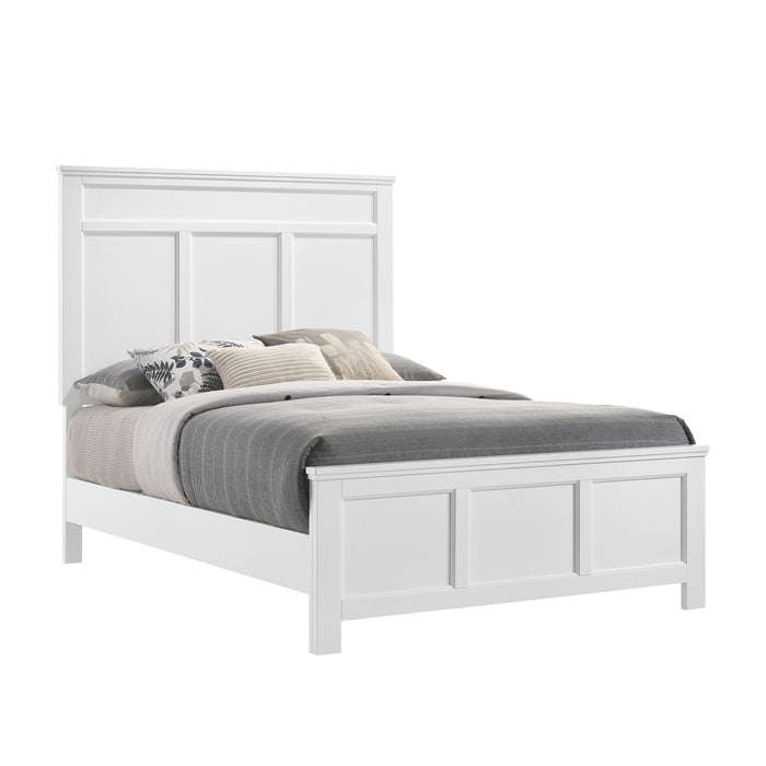 ANDOVER Eastern King-California King EK/WK HEADBOARD, FOOTBOARD & SLATS-WHITE