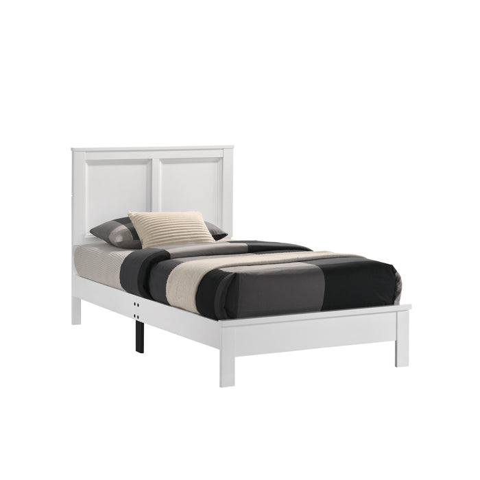 ARIES 3/3 T PANEL BED-HB/FB/RAILS-WHITE