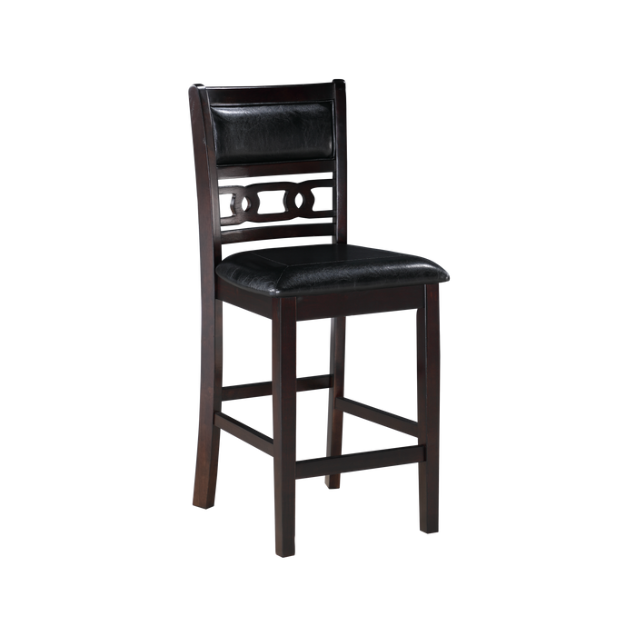 GIA 5PC 42" SQUARE COUNTER TABLE & 4 CHAIRS-EBONY