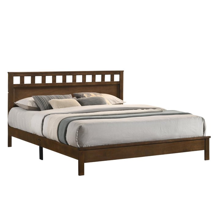 PISCES 6/6 EK PANEL BED-HB/FB/RAILS-NATURAL
