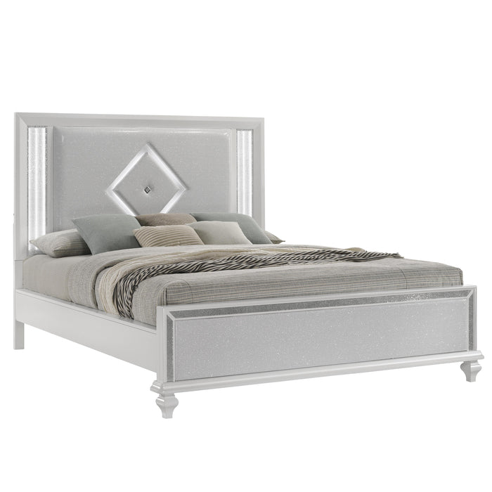 STARDUST Eastern King-California King K LIGHTED HEADBOARD-WHITE