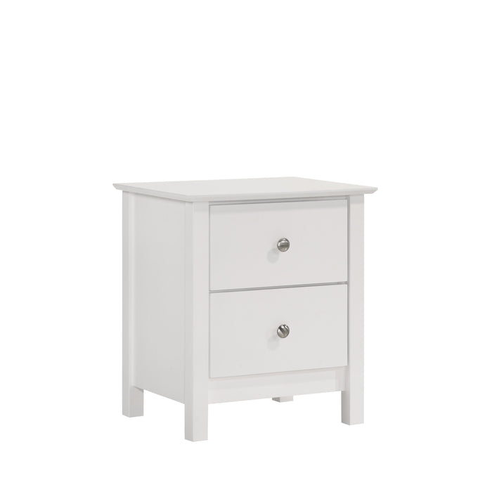 ZODIAC 2 DRAWER NIGHTSTAND-WHITE