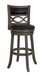 Manchester 29" Bar Stool W/Black Pu Cushions-Gray