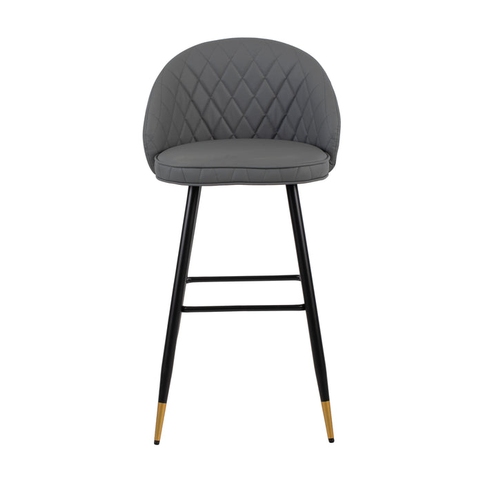 Oliver Gray Vegan Leather Bar Chair (2 Per Carton)