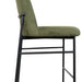 Erik Bar Chair W/ Black Metal Frame- Green (2 Per Carton)