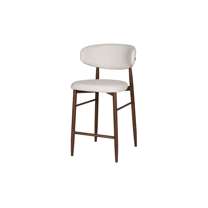 Royce Counter Chair W/Walnut Metal Frame-Beige (2 Per Carton)