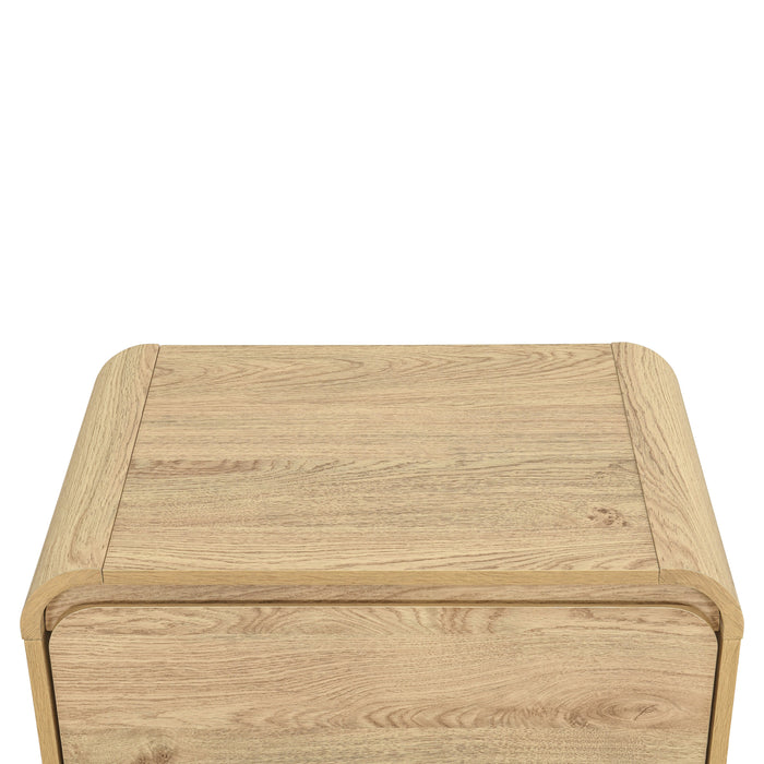 Mara Two Drawer End Table / Bedside Table-Natural