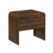 Mara One Drawer End Table / Bedside Table-Walnut