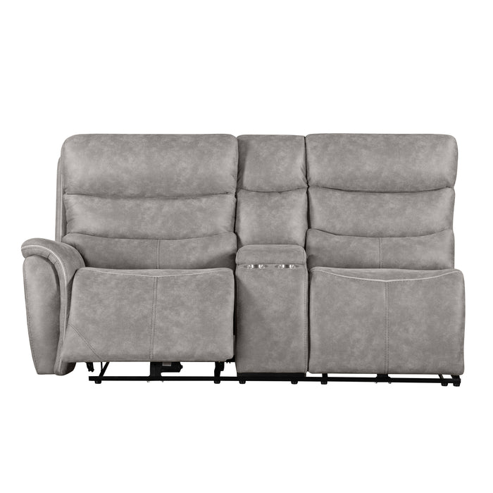 Kamari Laf Console Loveseat W/Dual Pwr Hr & Fr-Gray
