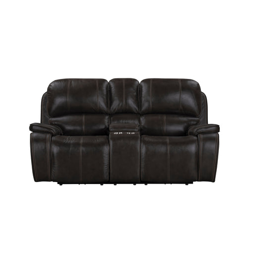 Brookings Console Loveseat W/ Dual Recliners-Charcoal