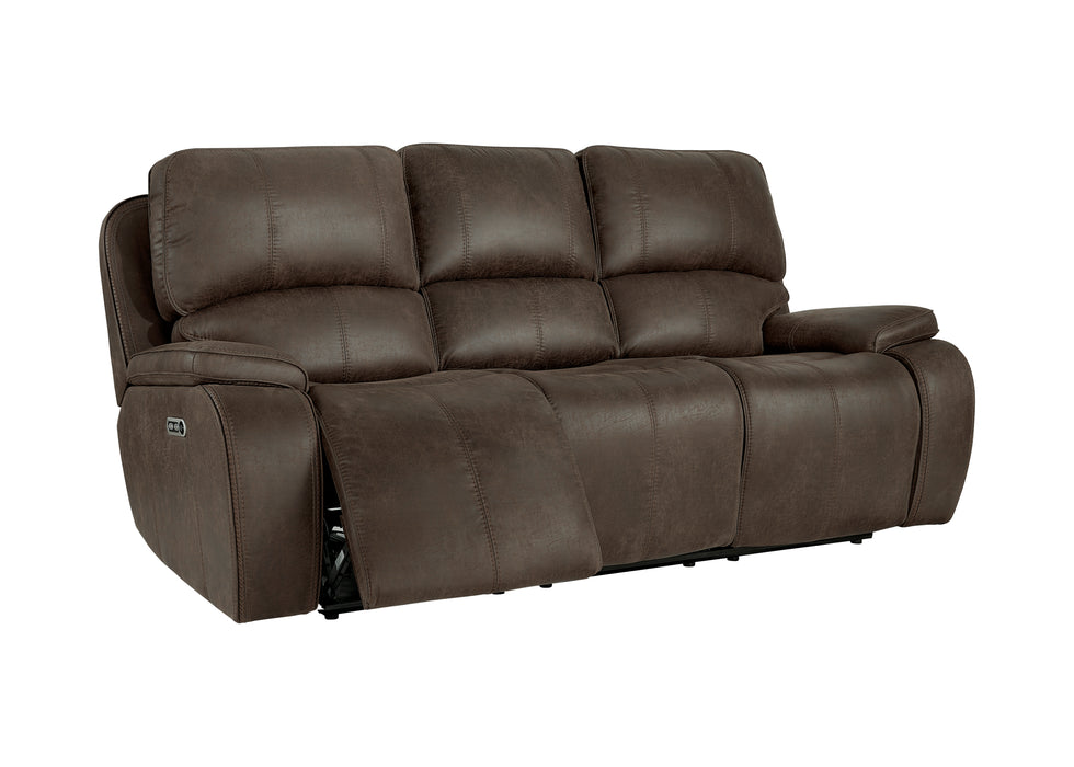Brookings Sofa W/Pwr Hr & Fr-Brown