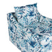 Sylvie Swivel Chair-Blue And White Print