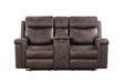 Quade Console Loveseat W/ Dual Recliners-Mocha