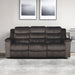 Willow Sofa W/Dual Recliner-Brown