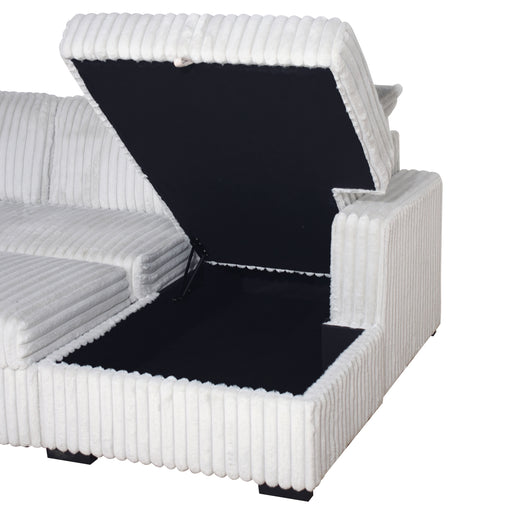 Bliss Raf Storage Chaise-Mist Gray