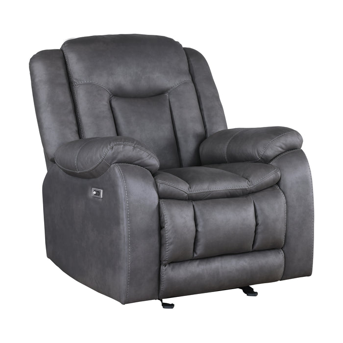 Morello Glider Recliner W/Pwr Fr- Gray