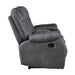 Morello Console Loveseat W/ Dual Recliners-Gray