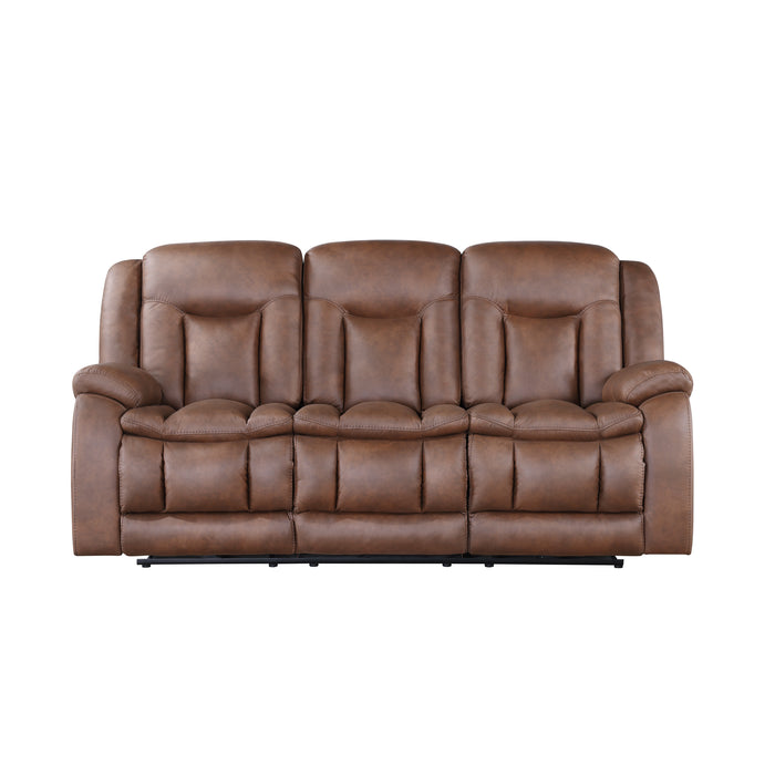 Morello Sofa W/Dual Recliner- Brown