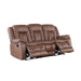 Morello Sofa W/Dual Recliner- Brown