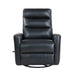 Takami Swivel Recliner-Black Vegan Leather