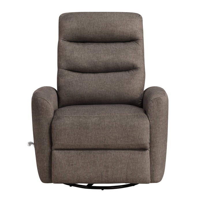 Takami Swivel Recliner-Chocolate Poly