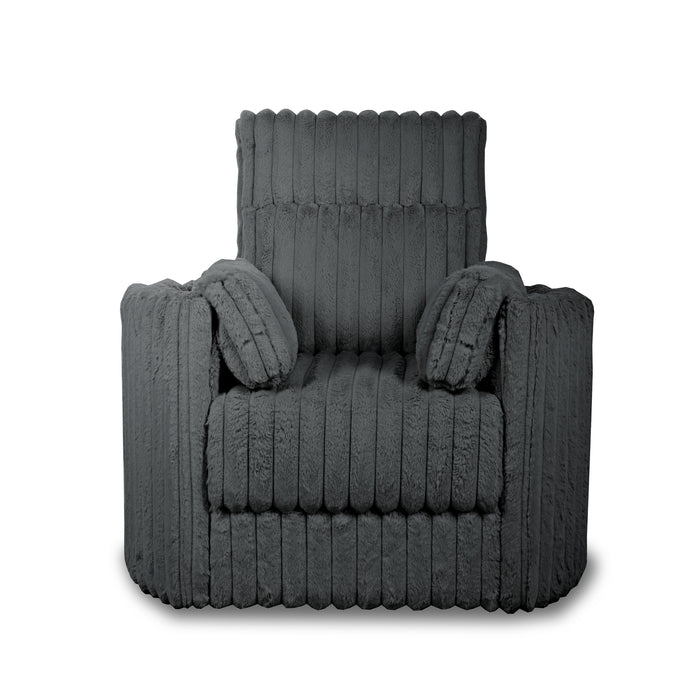 Embrace Swivel Accent Chair-Charcoal
