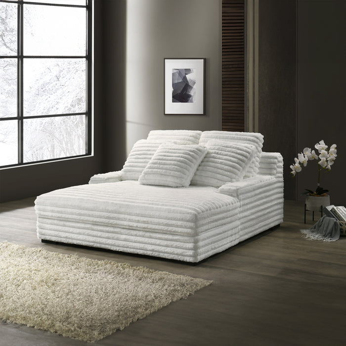 Embrace Dual Chaise Lounge-White