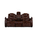 Chester Reclining Sofa W/Pwr Hr & Fr-Brown