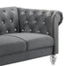 Emma Crystal Loveseat-Gray
