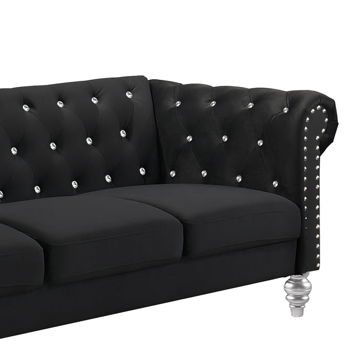 Emma Crystal Sofa-Black
