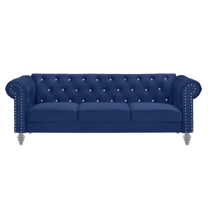 Emma Crystal Sofa-Royal Blue