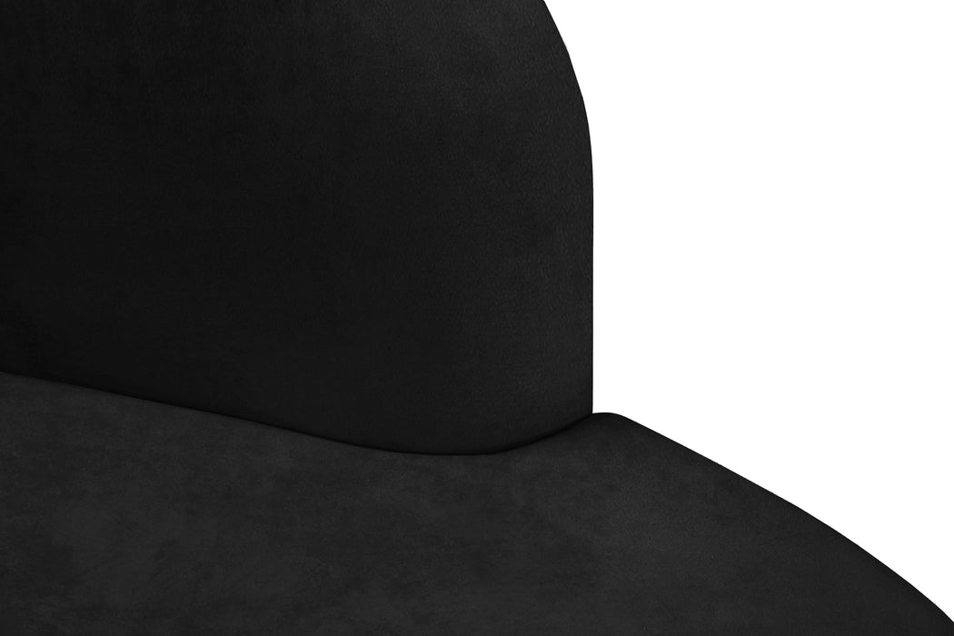 Mitzy Black Velvet Sofa