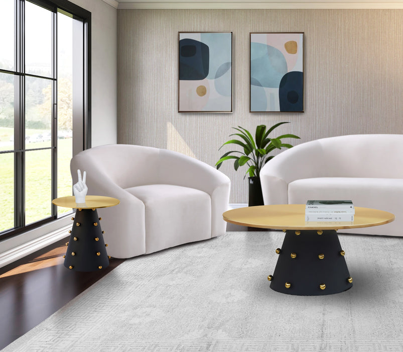 Raven Black / Gold End Table