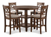 Cori Counter 5 Pc Set-Brown Cherry
