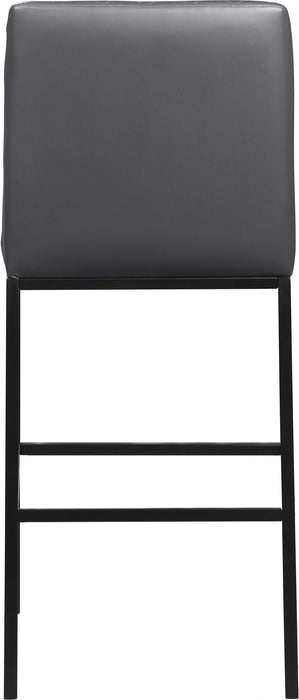 Bryce Grey Faux Leather Stool