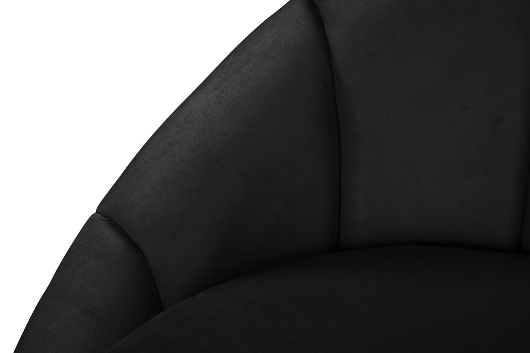Shelly Black Velvet Sofa