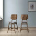 Oscar Counter Chair With Dk Gray Cushion-Walnut